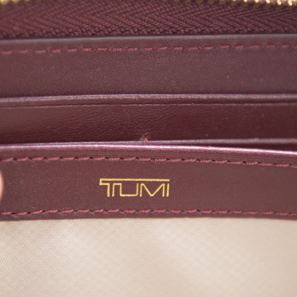 Tumi Sinclair Travel Tote Canvas Coated With Continental Wallet Work Burgundy - Picture 15 of 15